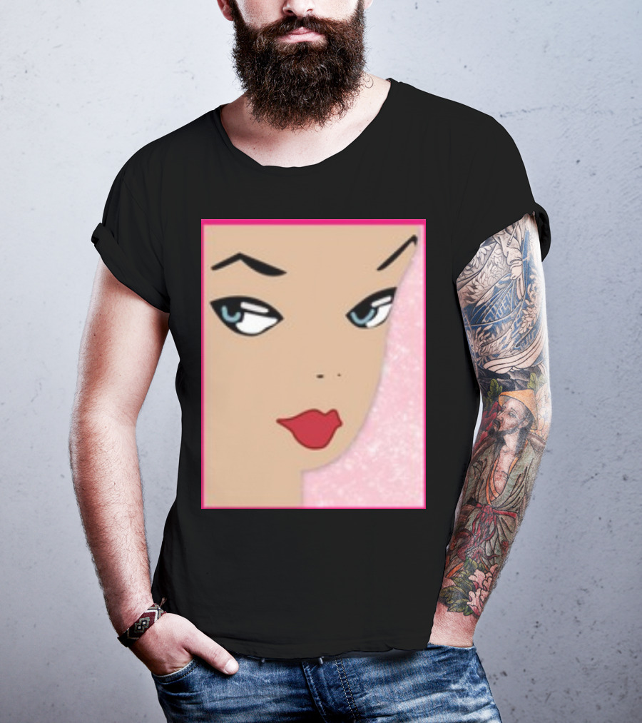 Ryan Gosling Wearing Barbie Face T-Shirt
