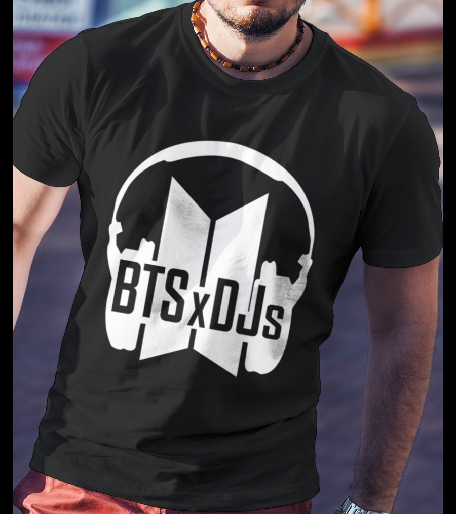 BTS X DJs Headphones Logo Collaboration T-Shirt