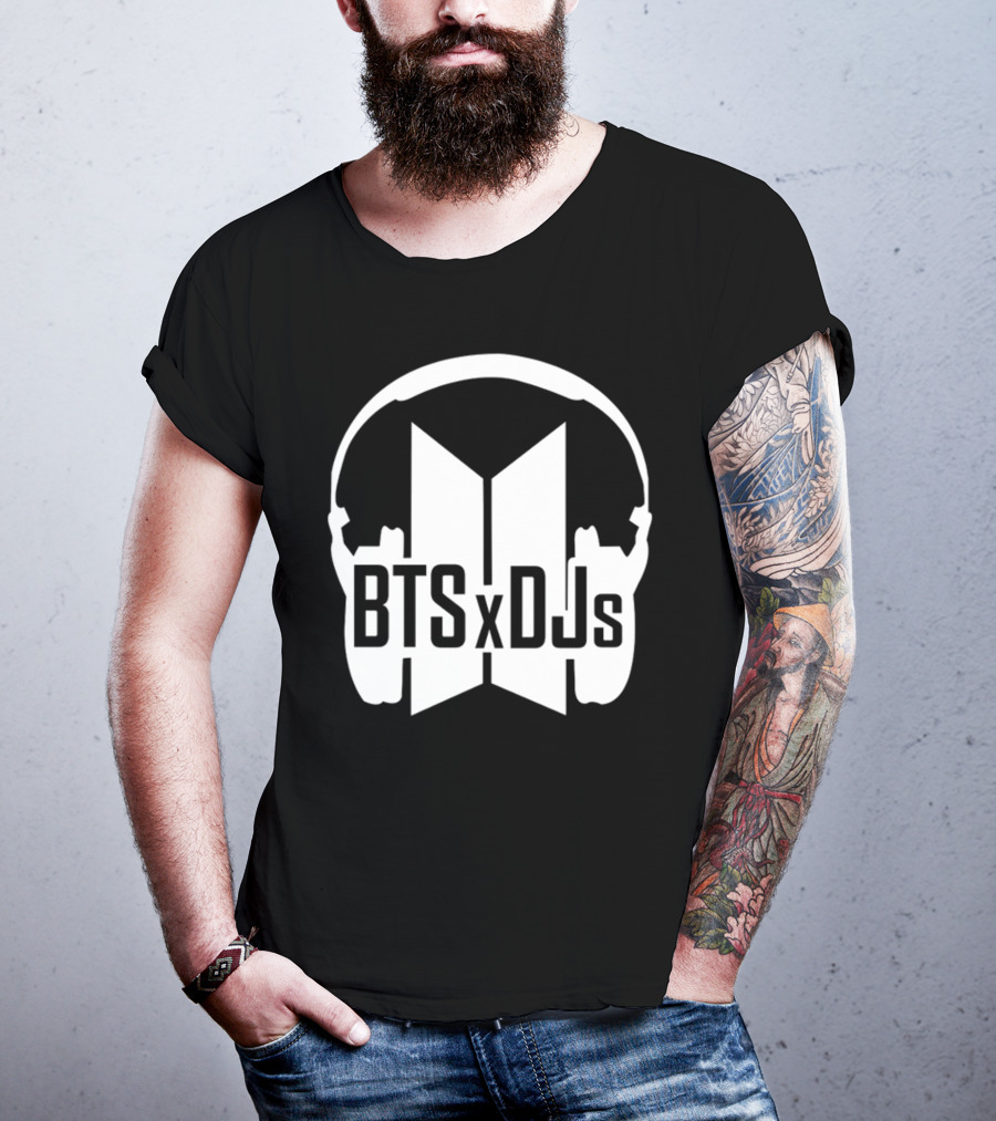 BTS X DJs Headphones Logo Collaboration T-Shirt