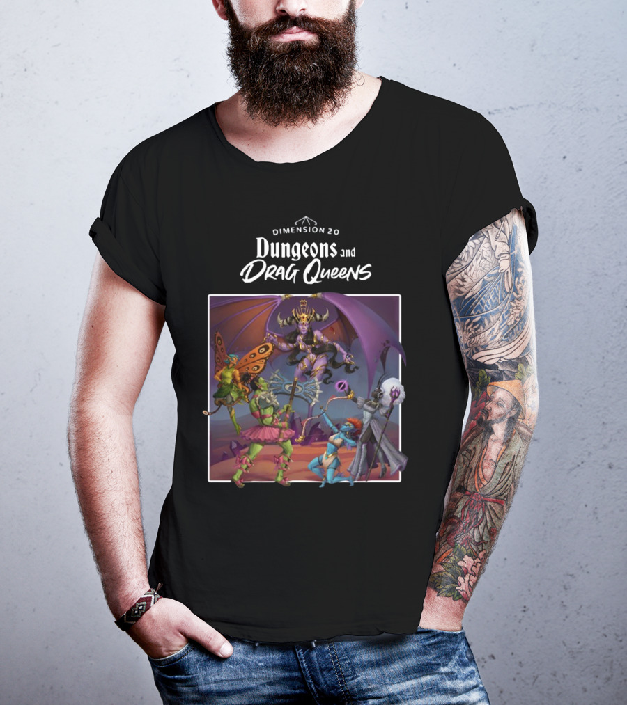 Dimension 20 Dungeons And Drag Queens Fantasy Adventure Characters T-Shirt