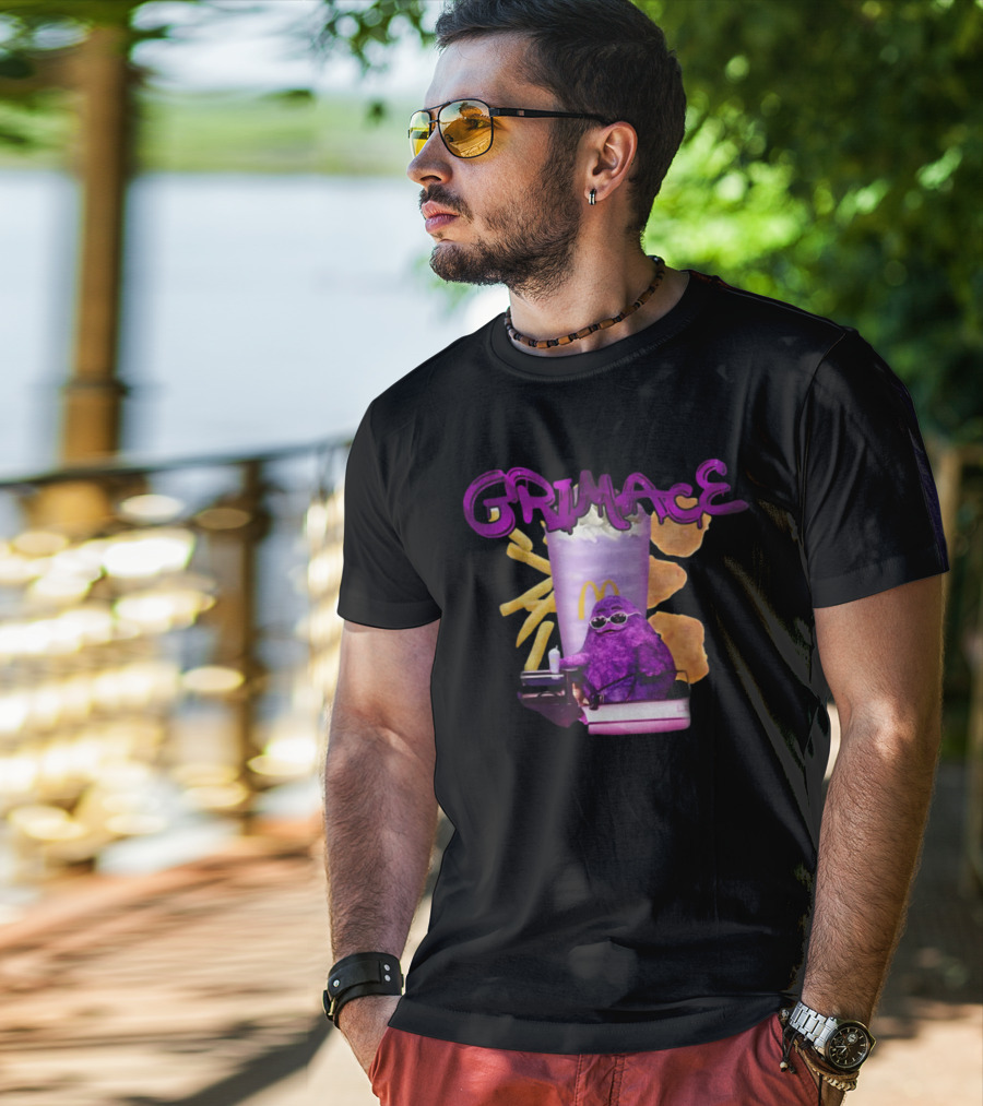 Grimace McDonald's Nuggets Fries Milkshake Gigglegarbclothing T-Shirt