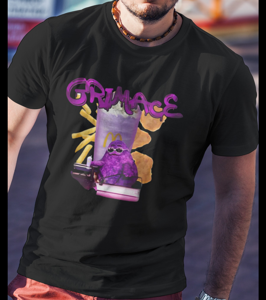 Grimace McDonald's Nuggets Fries Milkshake Gigglegarbclothing T-Shirt