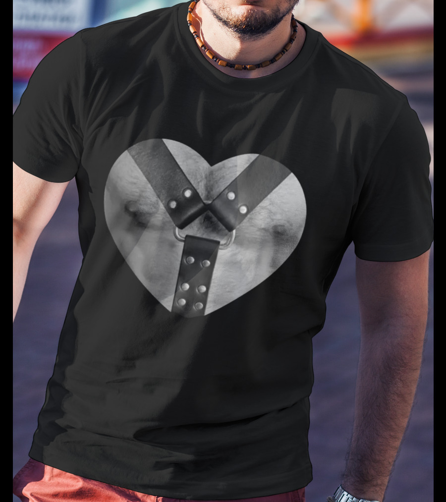 Harness Heart Chest Harness In Heart Shape T-Shirt