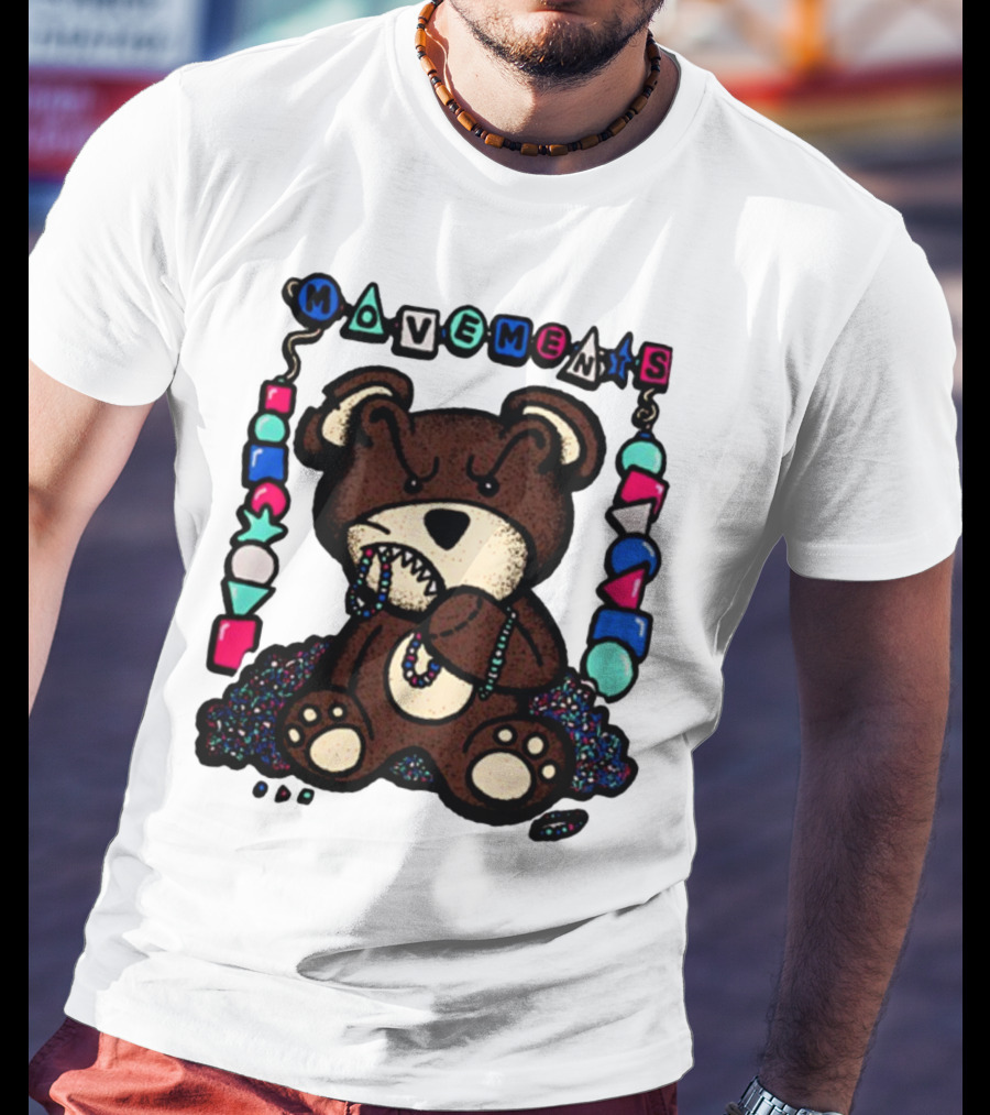Movements Crazy Teddy Bear Beads Playful Blocks T-Shirt