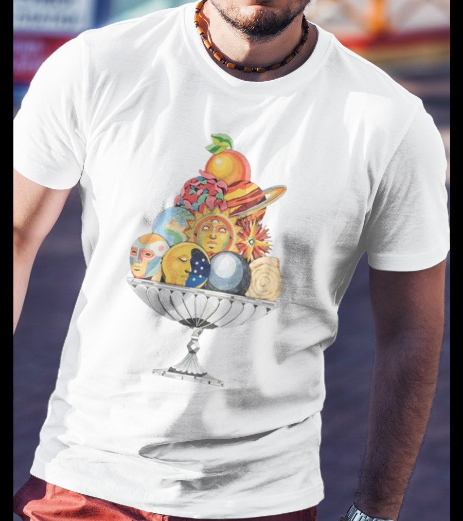 Casablanca Celestial Sun Moon Planetary Fruit Cosmology T-Shirt