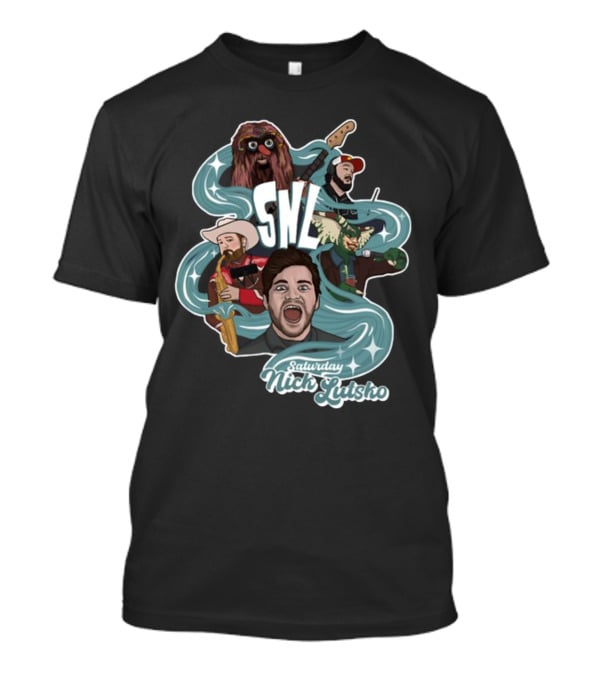 Nick Lutsko SNL Saturday Characters With Guitar And Microphone T-Shirt