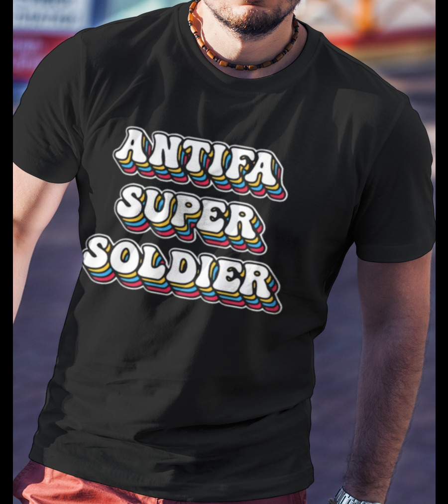 Lia Thomas Antifa Super Soldier Multicolored Retro T-Shirt