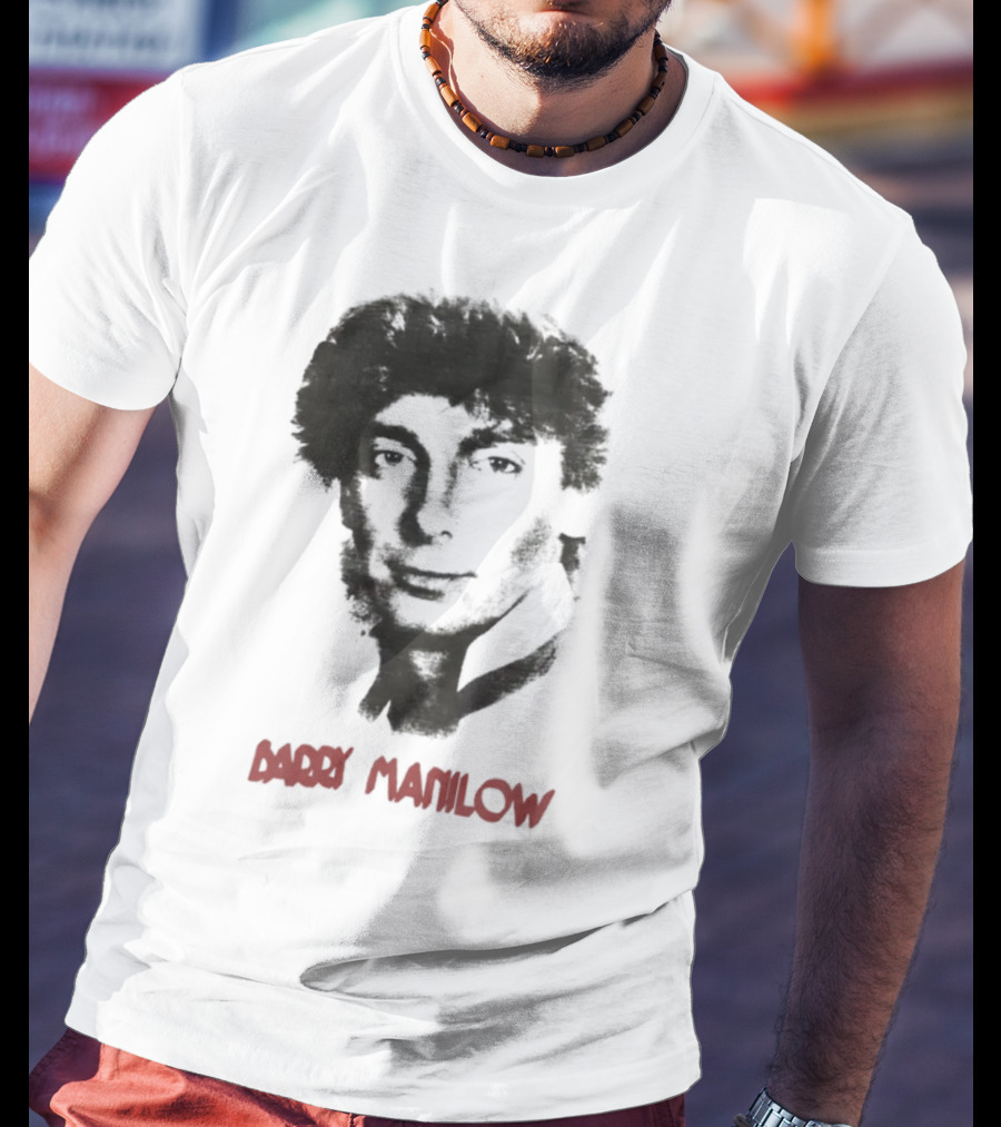 Barry Manilow Iconic Music Figure Black And Red T-Shirt