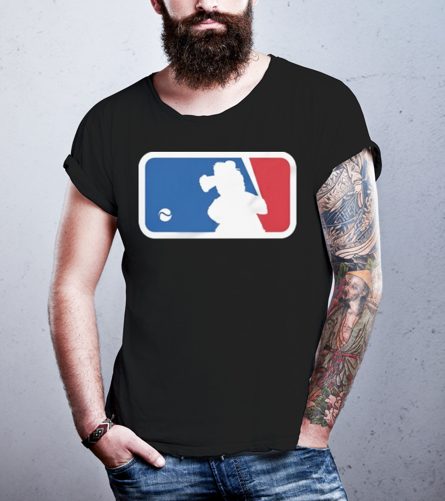 Major Baseball Phan Blue Red Mascot T-Shirt