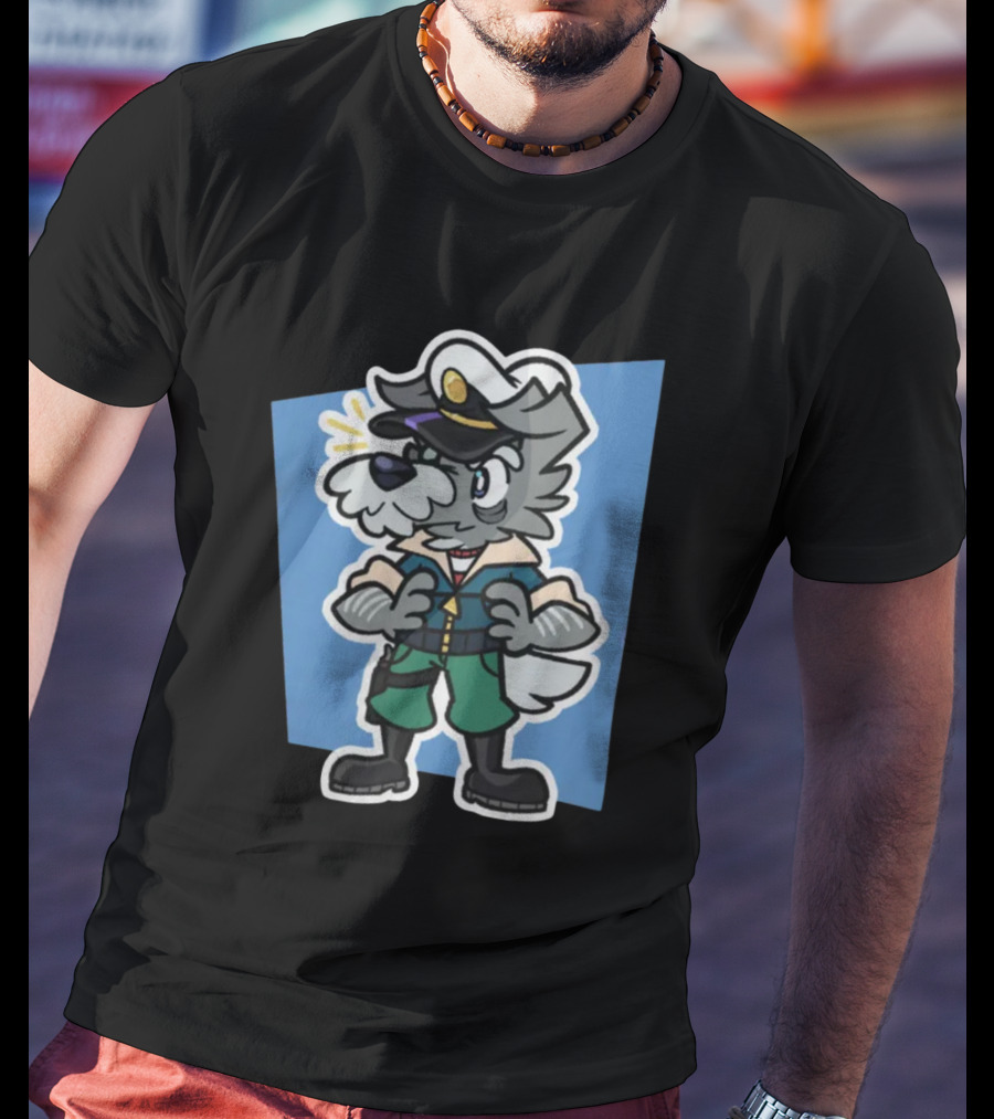 Yoshiemblem Melted Ice Crown Puddle Commander Dog Navy Uniform T-Shirt