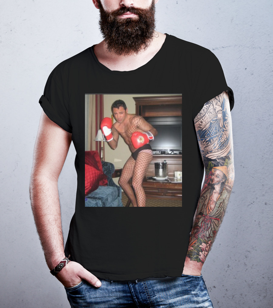 Oscar De La Hoya Fishnet Boxing Gloves Outfit Snapshot T-Shirt