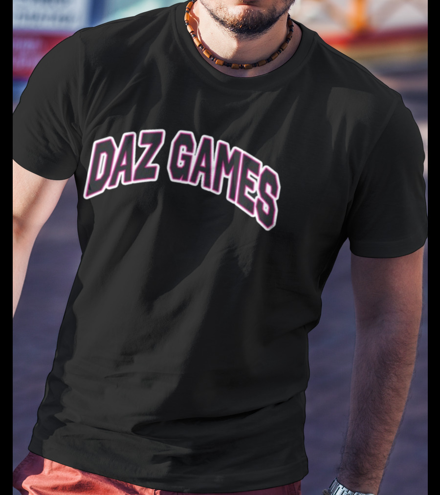 Daz Games Outlined Arched Text T-Shirt