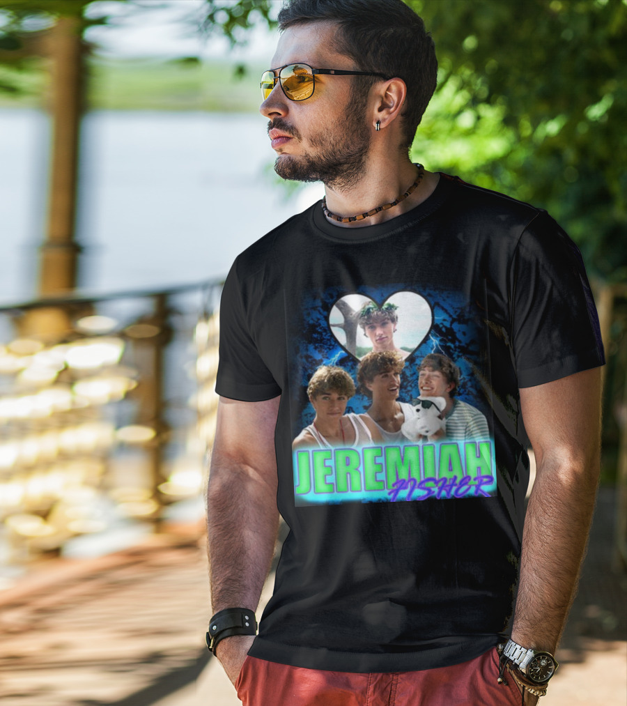 JEREMIAH FISHER Heart Lightning Trio T-Shirt