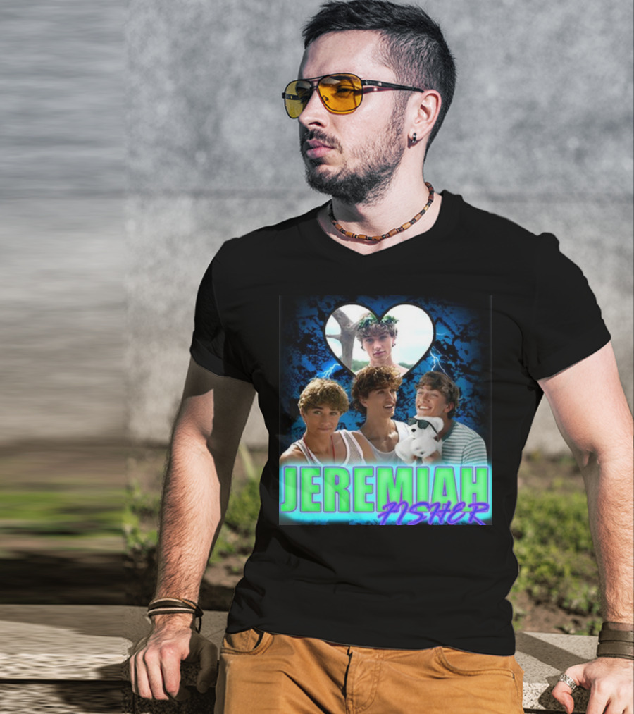 JEREMIAH FISHER Heart Lightning Trio T-Shirt