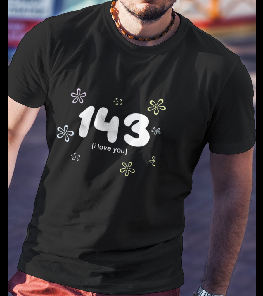 Punz 143 I Love You Floral T-Shirt
