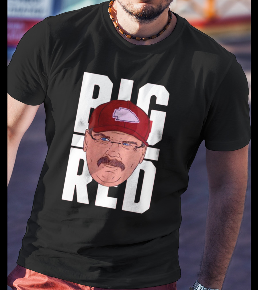 Thekyliewinfrey Andy Reid Big Red Face Illustration Chiefs Hat T-Shirt