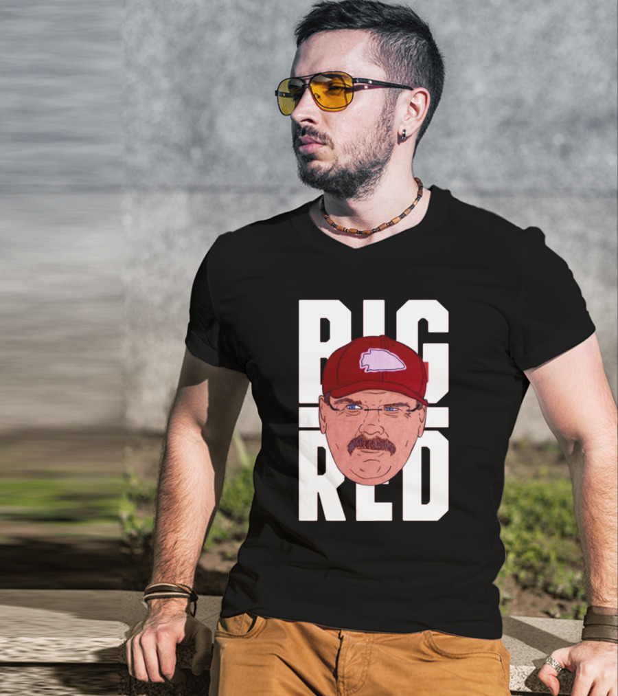 Thekyliewinfrey Andy Reid Big Red Face Illustration Chiefs Hat T-Shirt