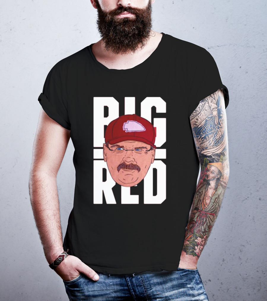 Thekyliewinfrey Andy Reid Big Red Face Illustration Chiefs Hat T-Shirt