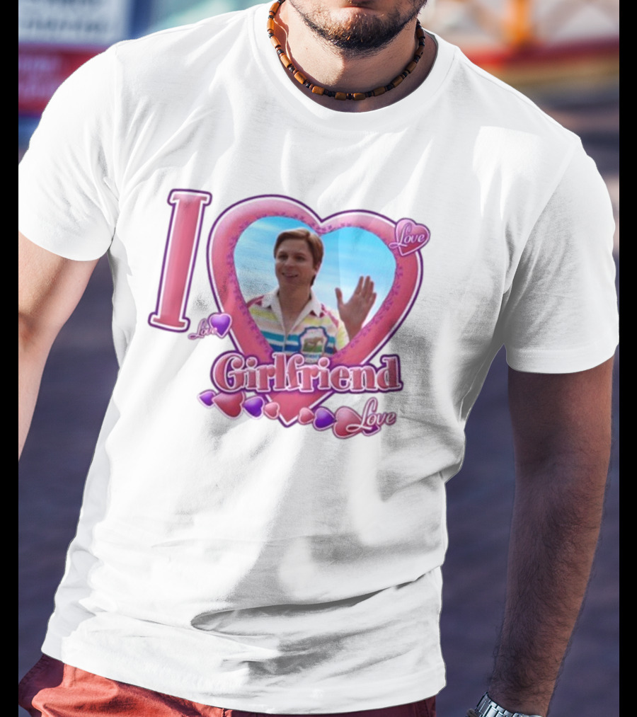 I Love My Girlfriend Heart Frame Love T-Shirt