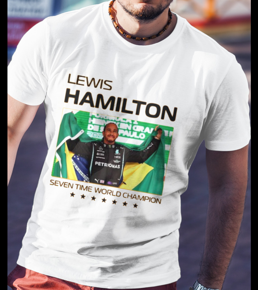Lewis Hamilton Seven Time World Champion São Paulo Grand Prix T-Shirt