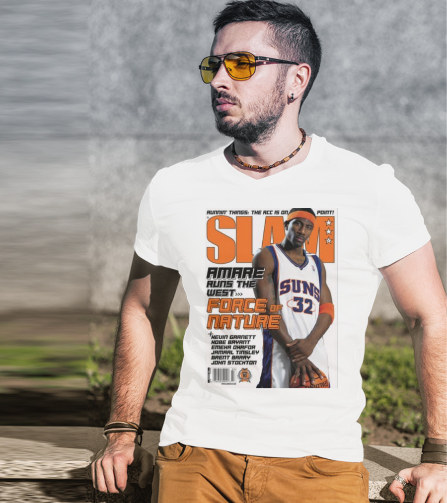SLAM Amare Runs The West Force Of Nature Suns Basketball Star T-Shirt