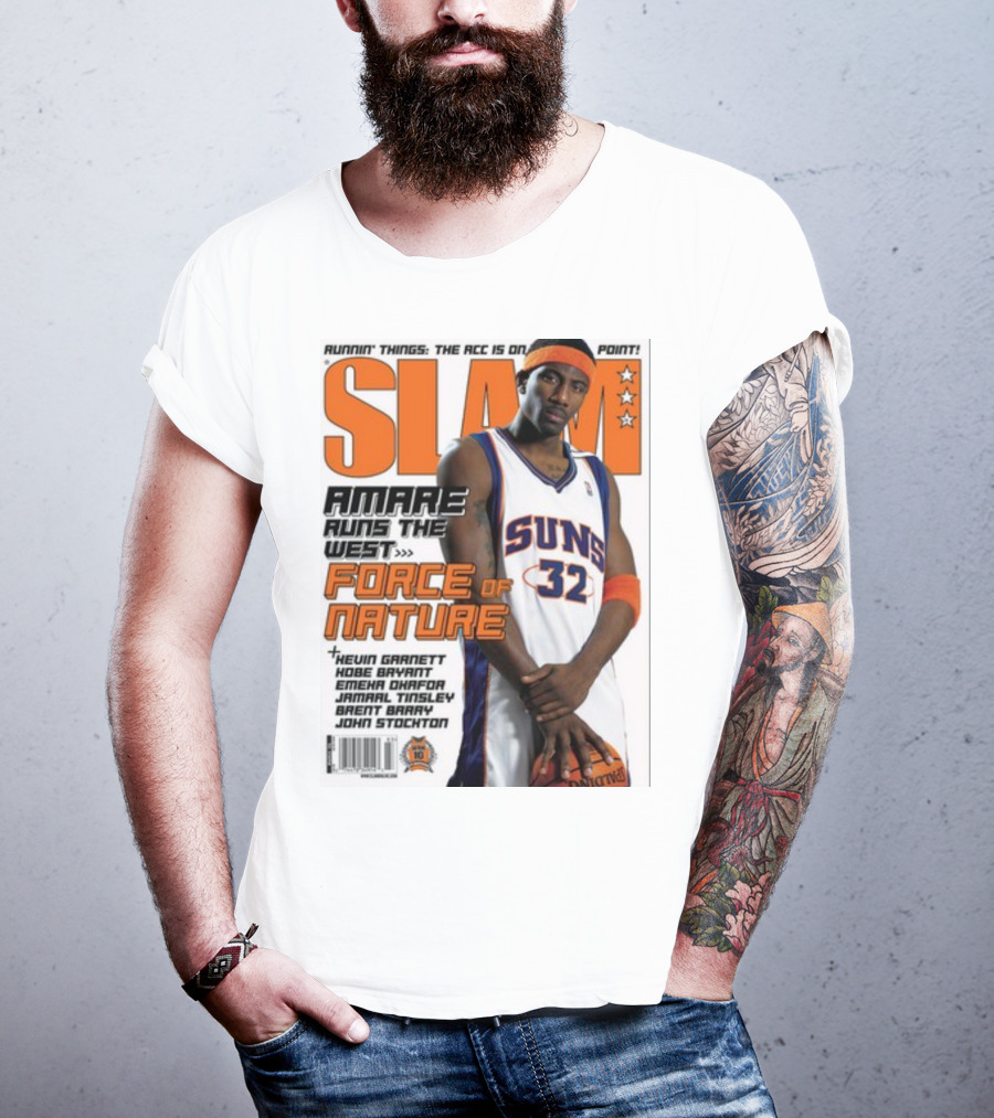 SLAM Amare Runs The West Force Of Nature Suns Basketball Star T-Shirt