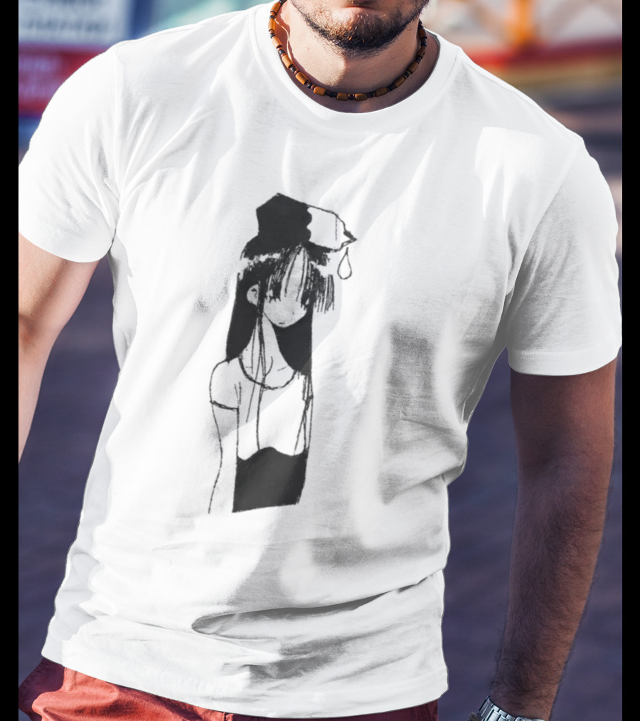 Milk Head Girl Anime Manga Style Oversized T-Shirt