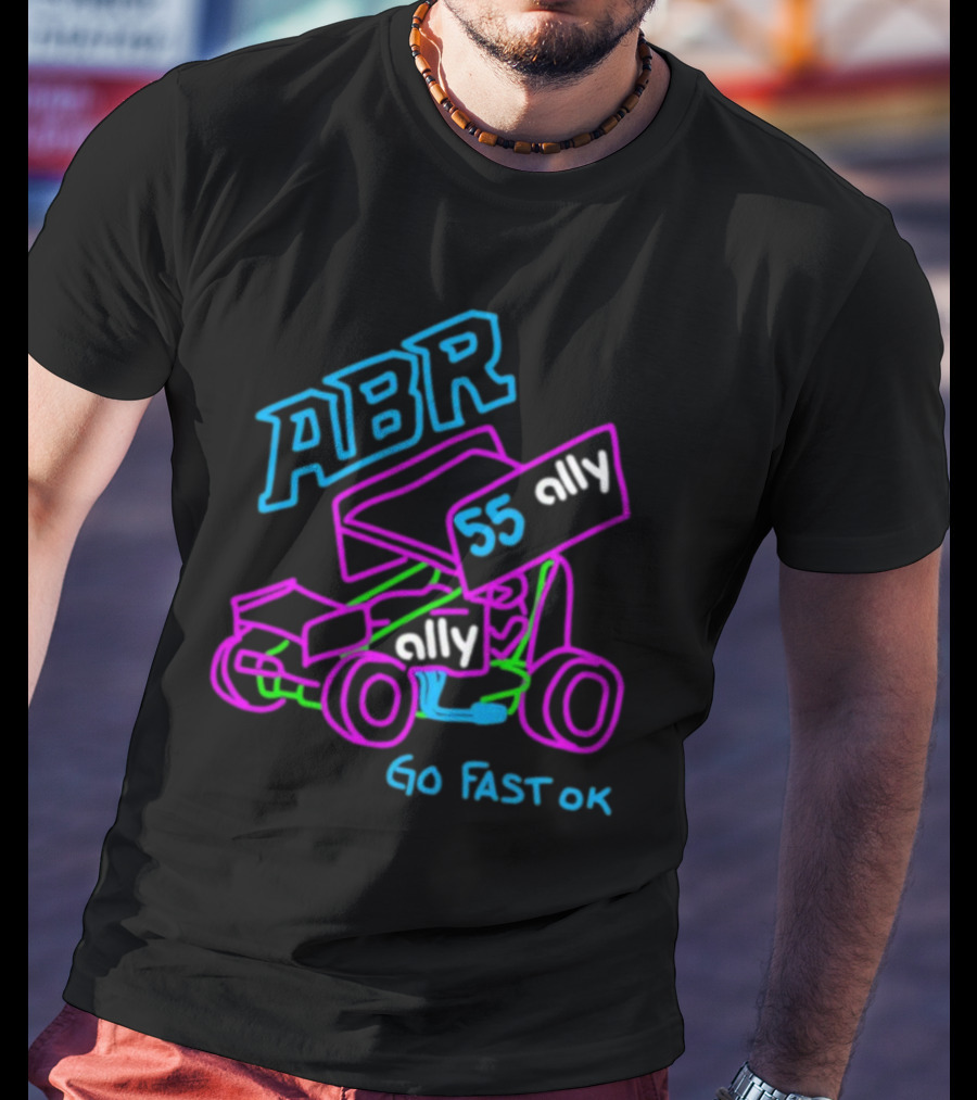 ABR 55 Ally Go Fast OK Racing Car Sketch T-Shirt