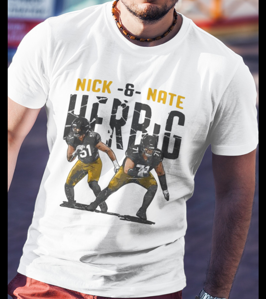 Pittsburgh Steelers Nick And Nate Herbig 51 71 T-Shirt