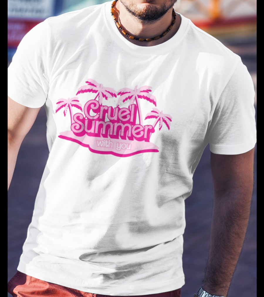 It's A Cruel Summer With You Pink Palm Trees T-Shirt