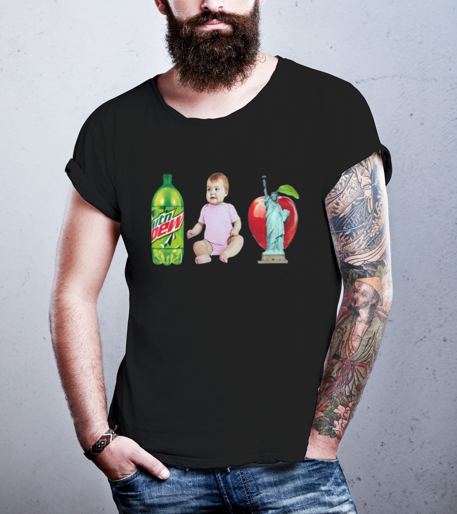 Mtn Dew Baby Apple Liberty Statue T-Shirt