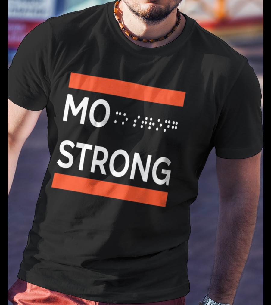 MO STRONG Braille Text T-Shirt