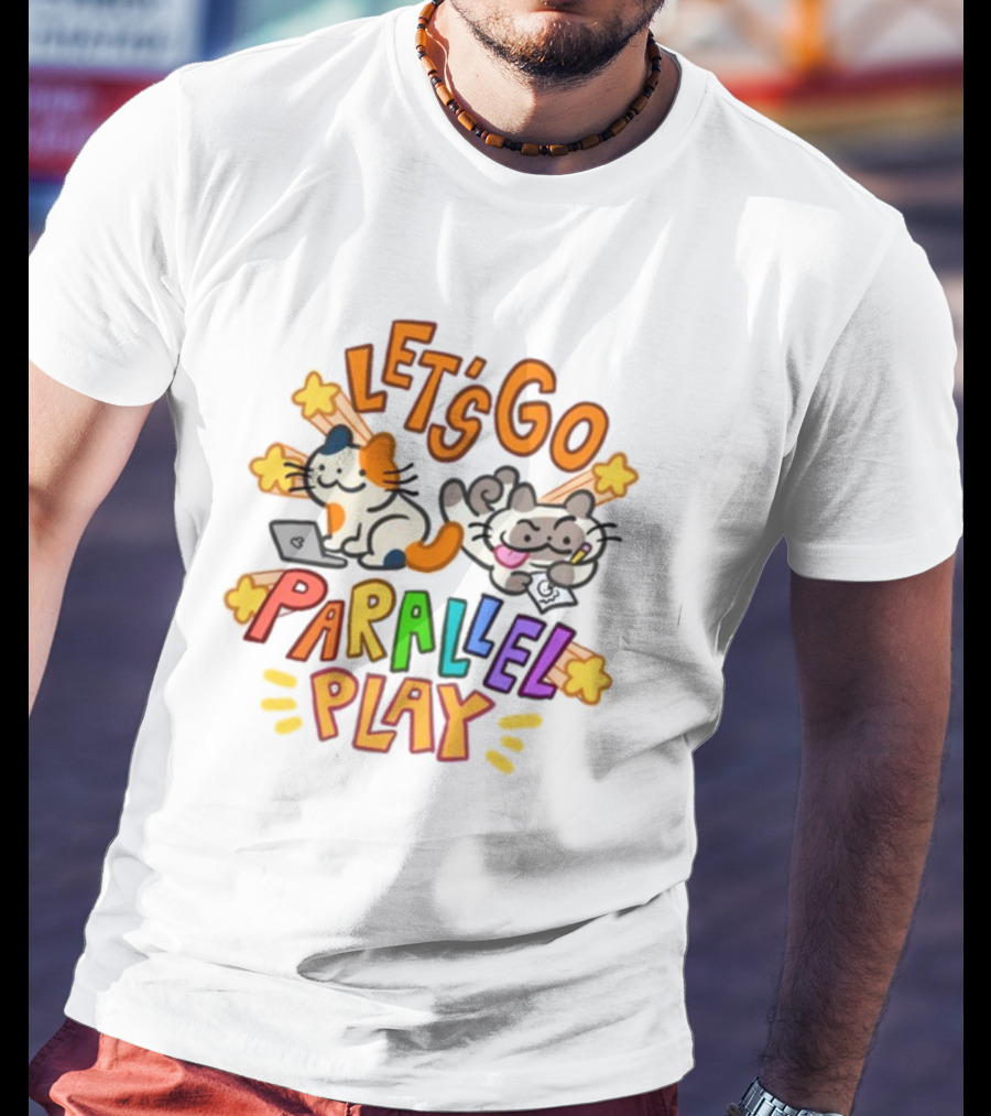 Let's Go Parallel Play Cats Fun Adventure T-Shirt