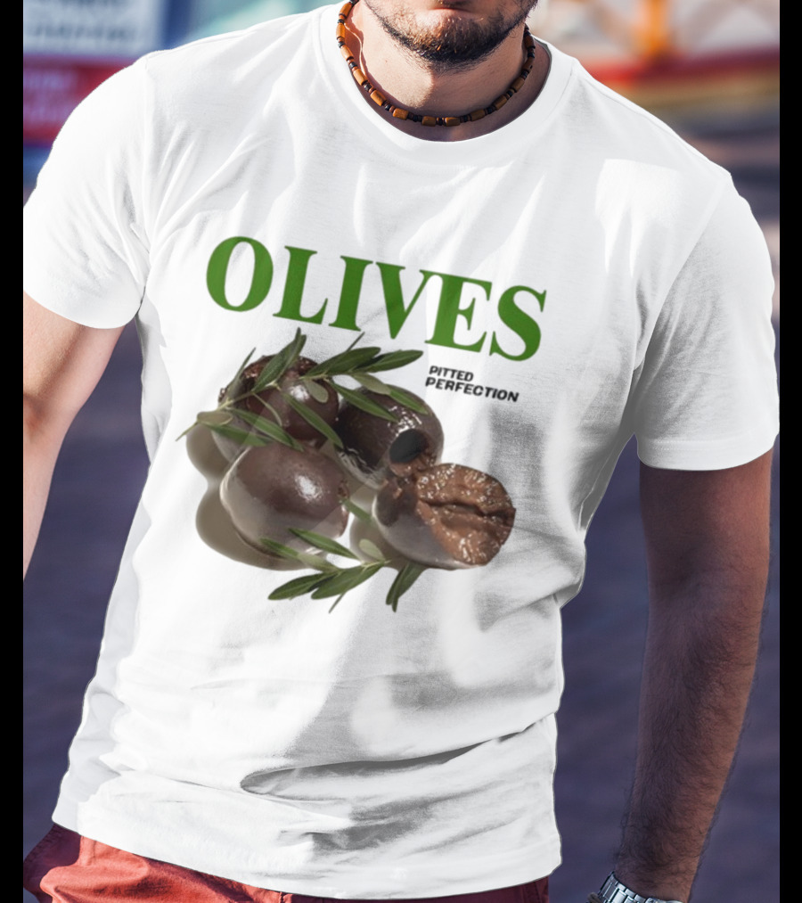 Olives Pitted Perfection Middleclassfancy Perfect In A Drink On A Plate T-Shirt