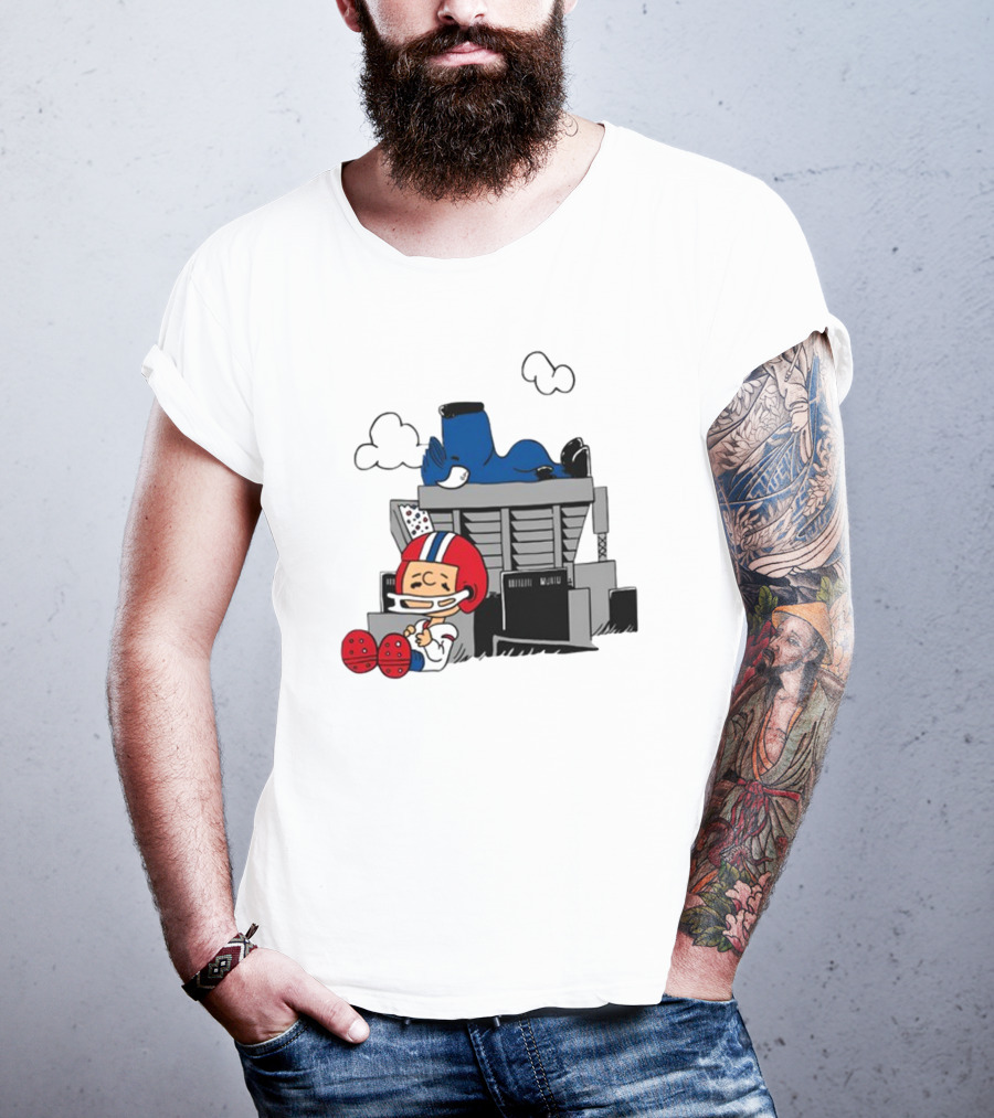 Waiting The Season Football Player Snoozing On Bleachers T-Shirt