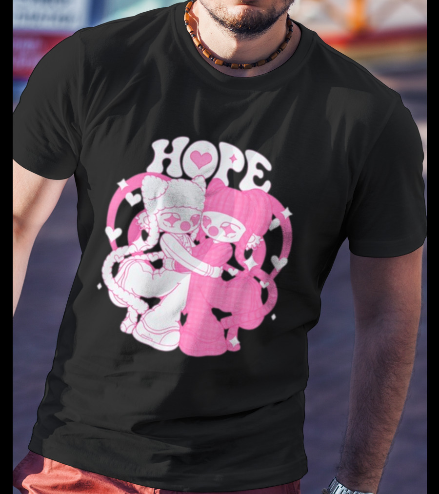 Lizigrace Hope Pink Hearts Embrace T-Shirt