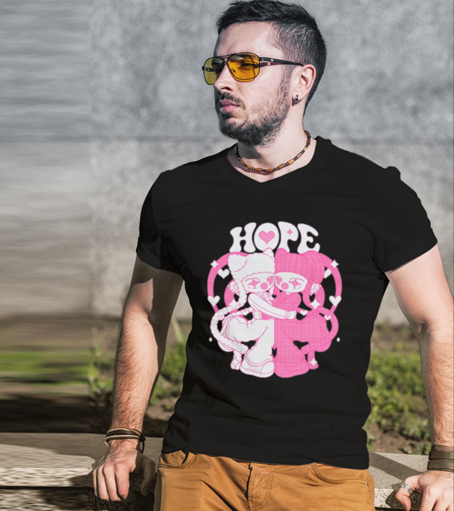 Lizigrace Hope Pink Hearts Embrace T-Shirt