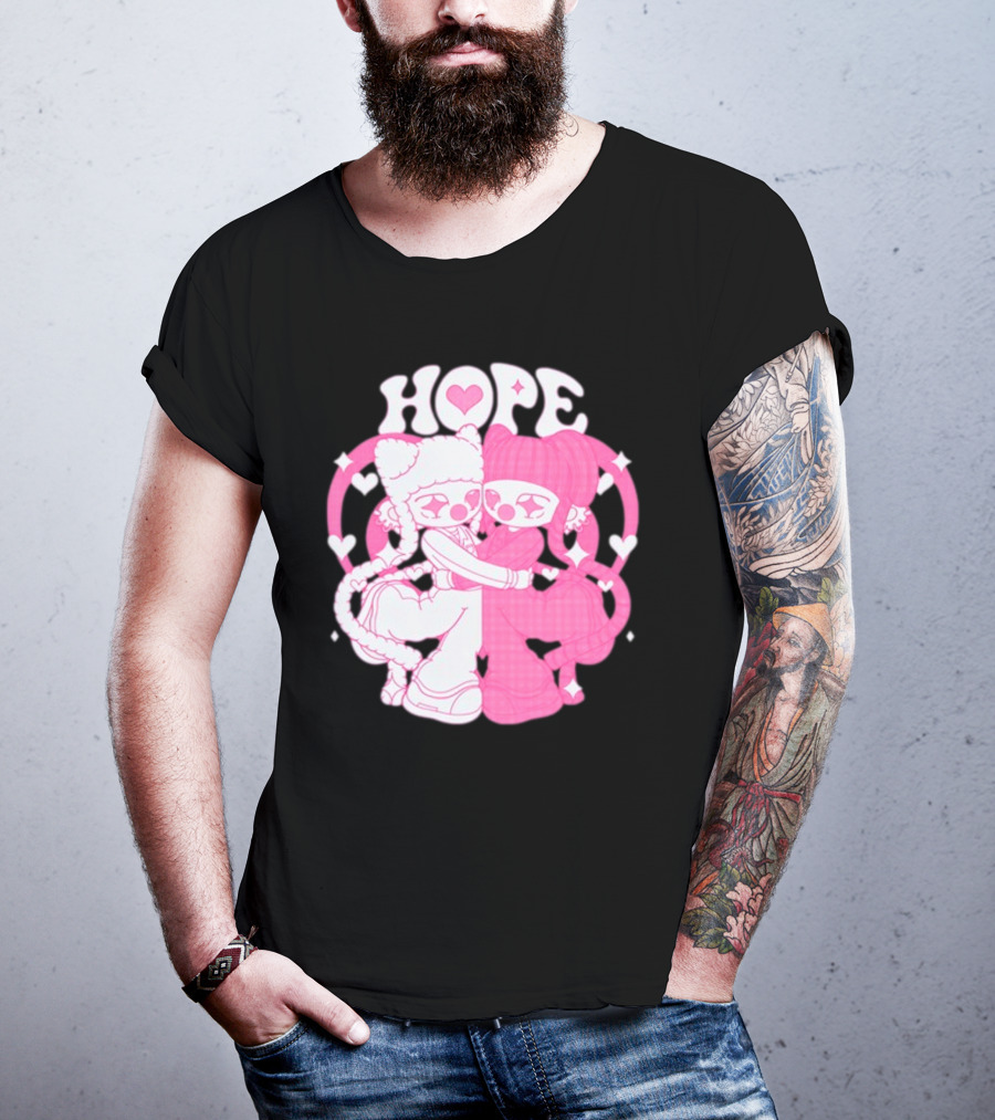 Lizigrace Hope Pink Hearts Embrace T-Shirt
