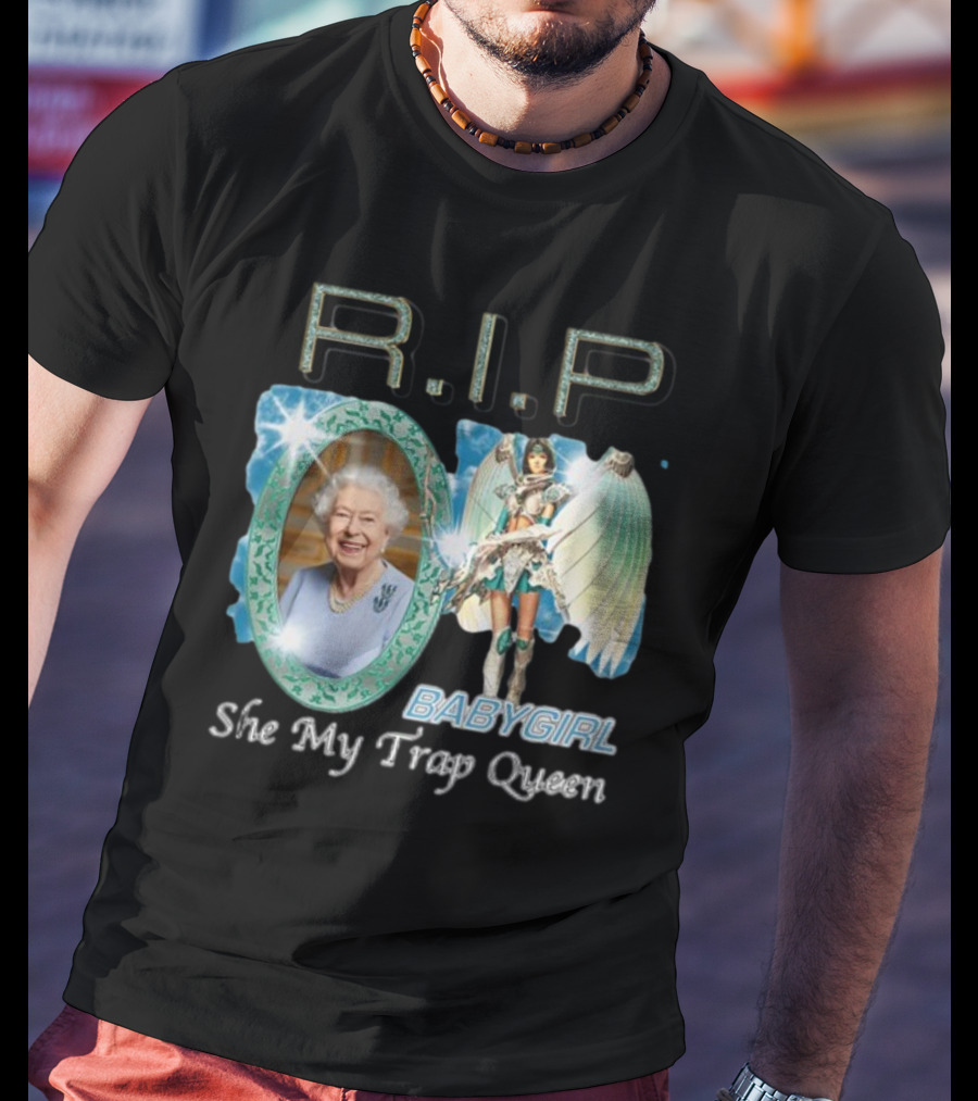 R.I.P Baby Girl She My Trap Queen Angel Wings Mirror T-Shirt