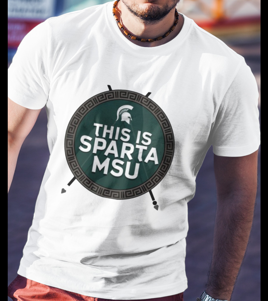 Michigan State University This Is Sparta MSU Spartan Helmet T-Shirt