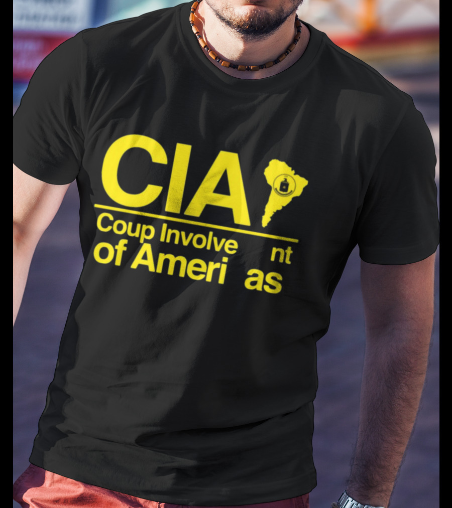 CIA Coup Involvement Of Americas Map Iconography T-Shirt