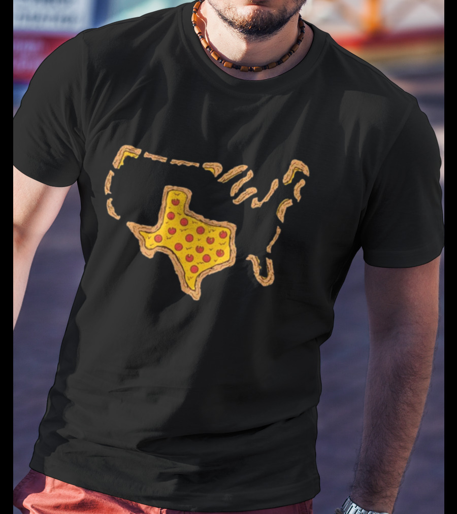 Texas Humor Grand Pizza Map T-Shirt
