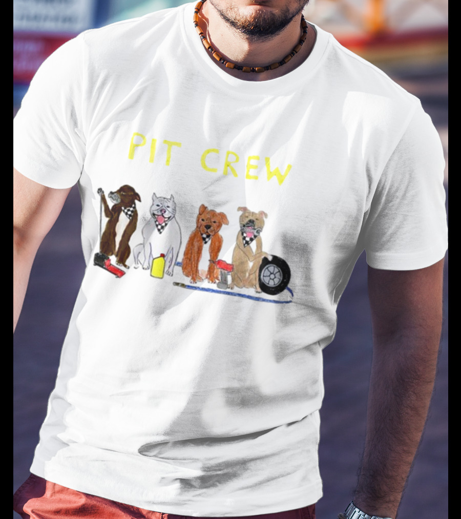Pit Crew Canine Mechanics With Tools And Tire T-Shirt