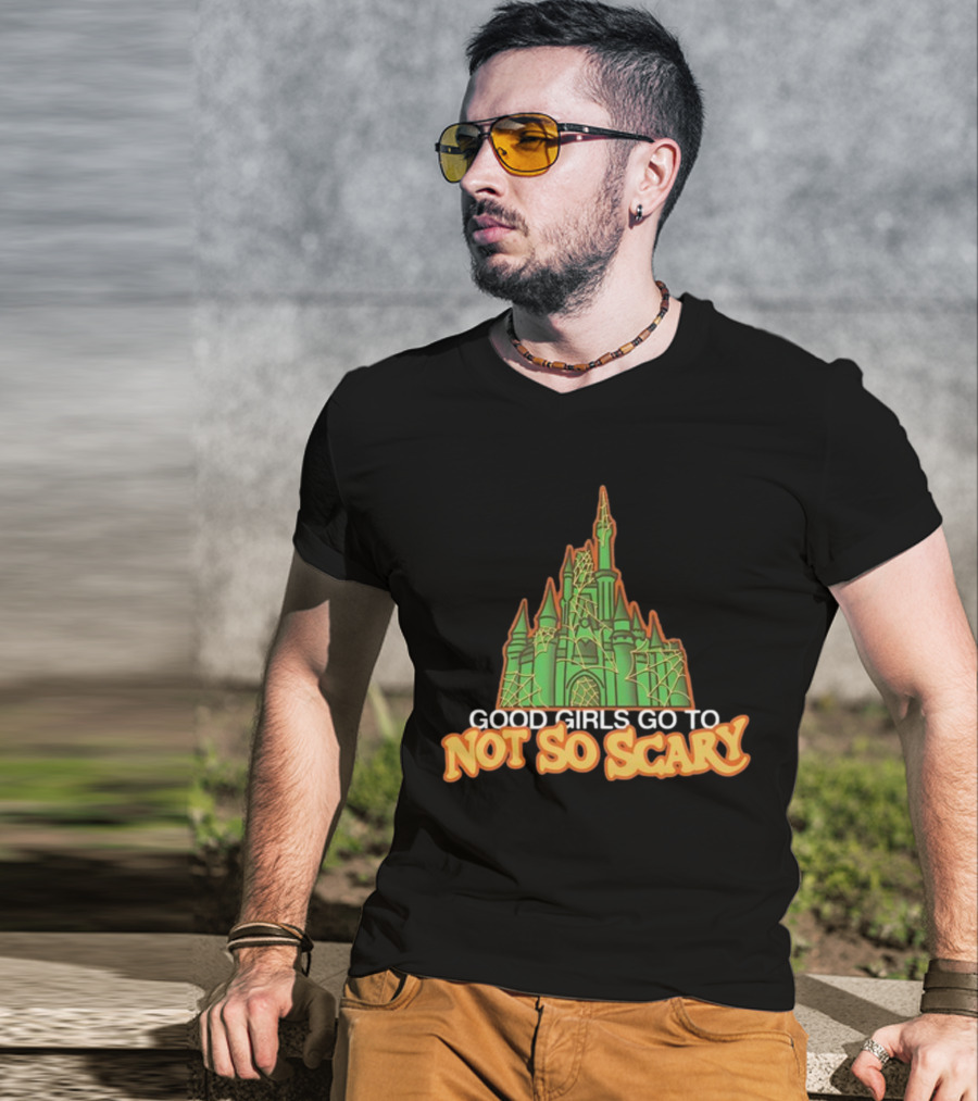 Good Girls Go To Not So Scary Castle Halloween Cobwebs T-Shirt