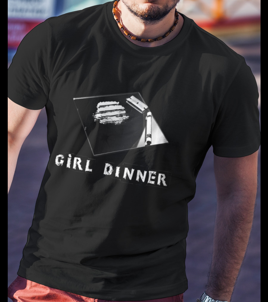 GIRL DINNER Edgy Mirror Concept With Razor And Lines T-Shirt