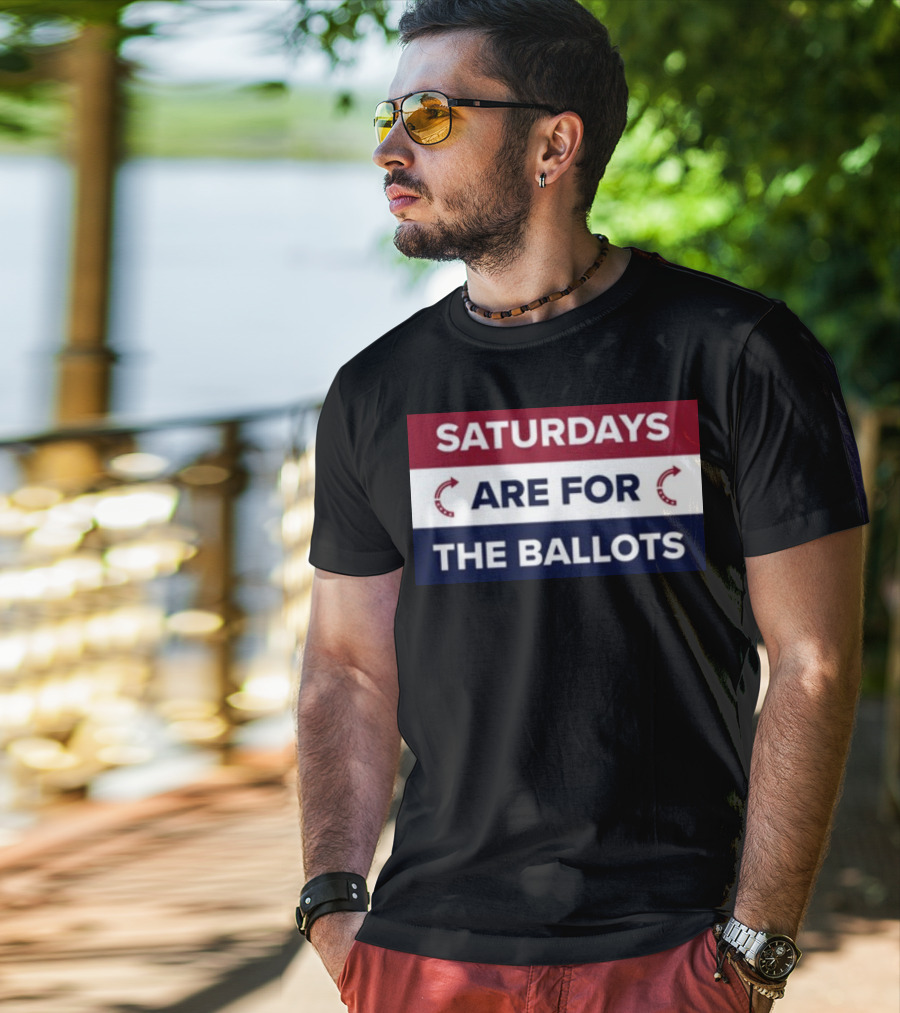 Saturdays Are For The Ballots Red White Blue Arrows T-Shirt