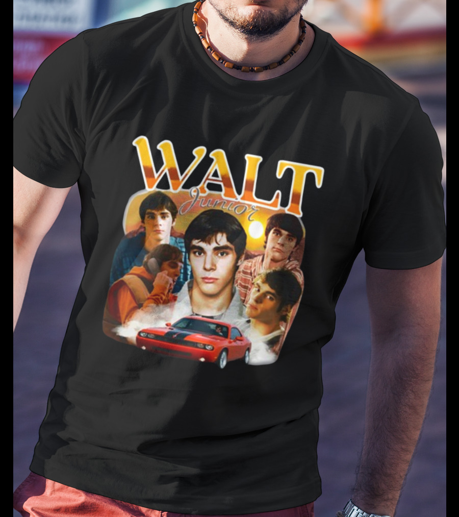Funnyahhtees Store Walt Junior Collage With Red Car T-Shirt
