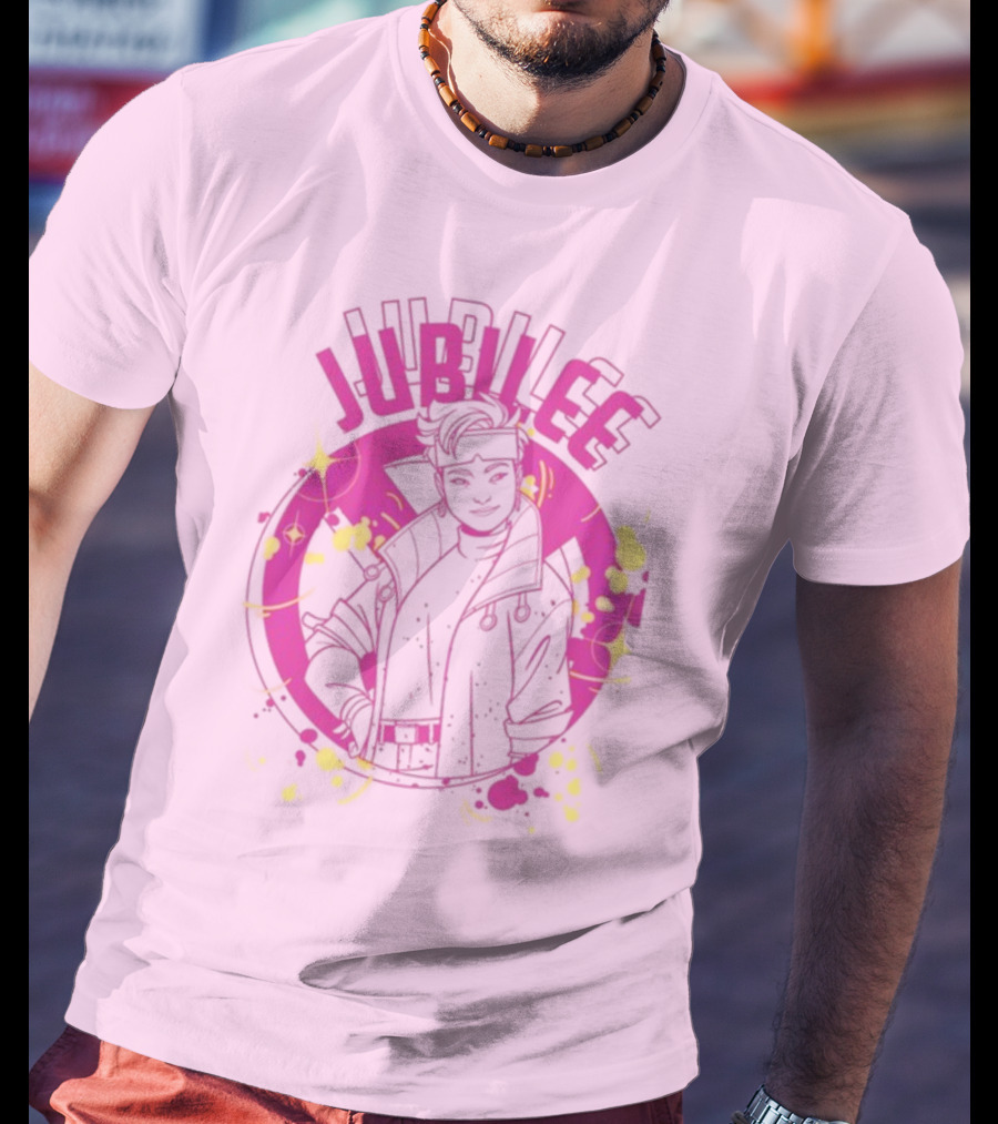 Jubilee X-Men Neon Pink T-Shirt