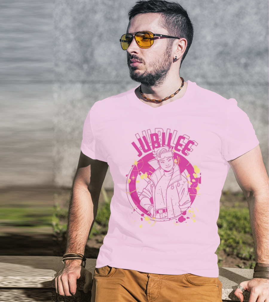 Jubilee X-Men Neon Pink T-Shirt