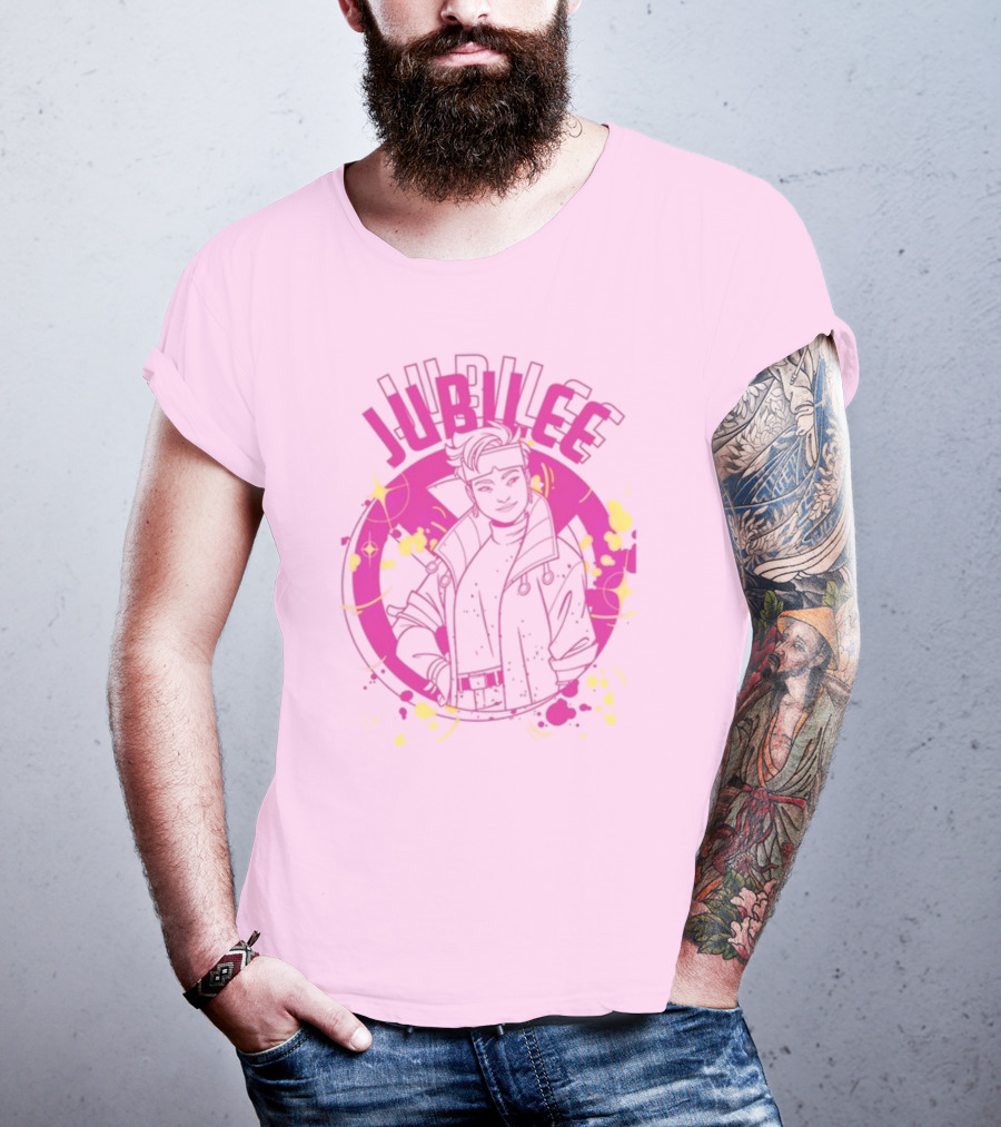 Jubilee X-Men Neon Pink T-Shirt